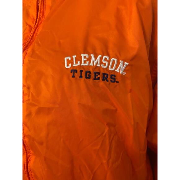 Clemson Tigers Full Zip Jacket Women's XL Orange White Purple Lined Windbreaker - Picture 9 of 13
